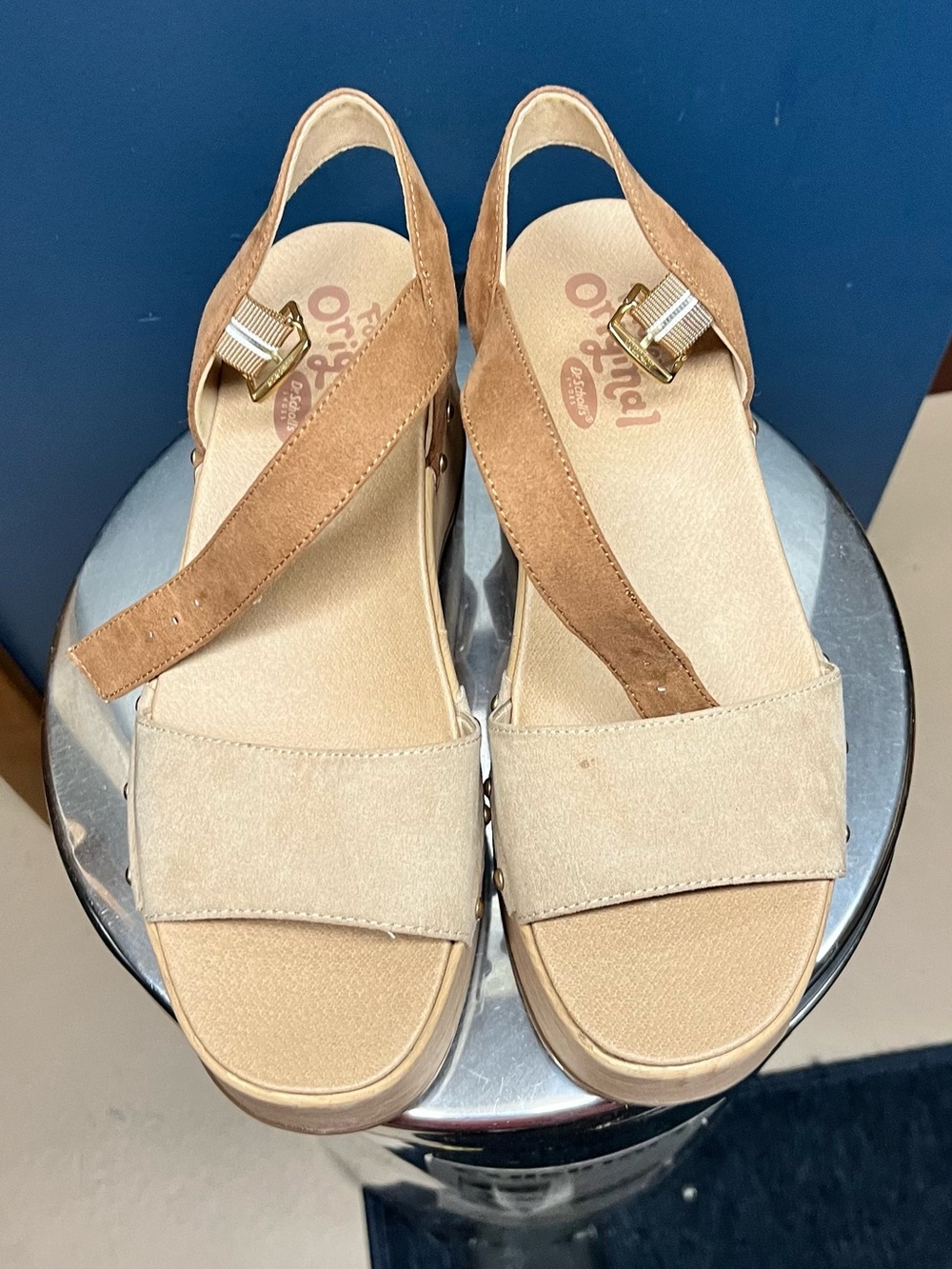 Dr Scholls Suede Slingback Sandals in Tan size 9.5